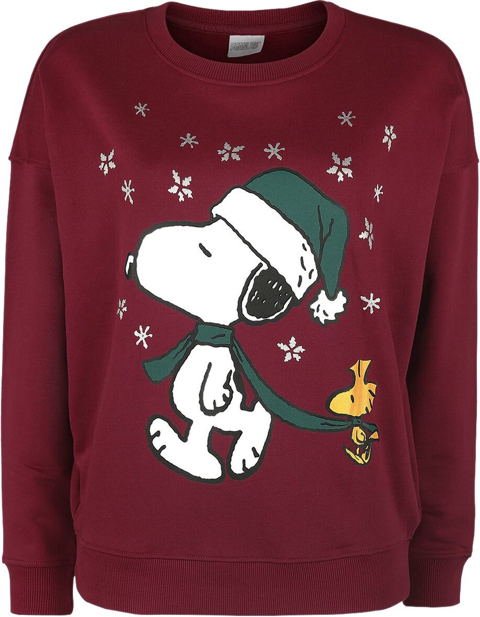 Peanuts Snoopy - Oversize Dames kersttrui - rood - M