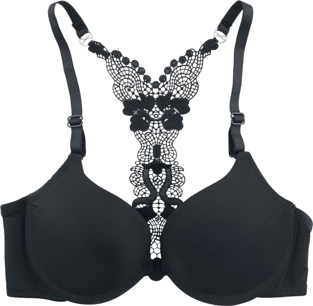 Grey Velvet Racerback beha Dames BH - zwart