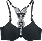 Grey Velvet Racerback beha Dames BH - zwart - XS