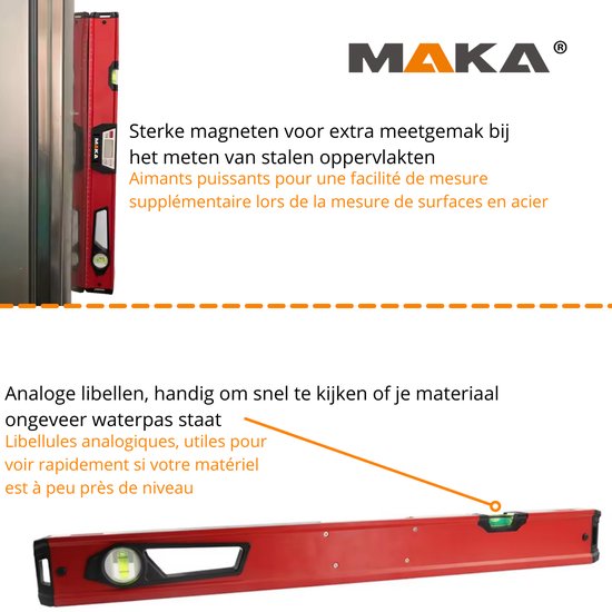 Milwaukee 4932459063 REDSTICK™ Backbone™ Box Waterpas - magnetisch - 600mm