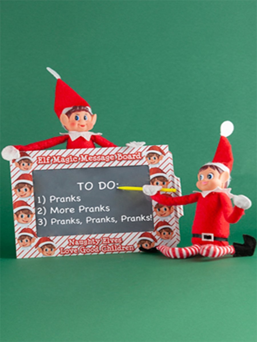 naughty elves - Elves behavin badly | Kerst - Elf - Stoute elf - Pop - Jongen, meisje en magic slate | Kerstmis traditie