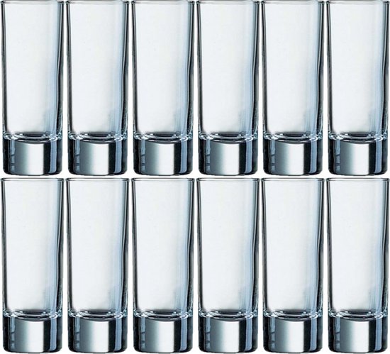 Arcoroc shotglazen/shotglaasjes/borrel glaasjes -12x stuks - 60 ml - Borrelglazen - Shotjes