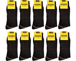 Work Werksokken - 10 paar - Zwart - Maat 35/38