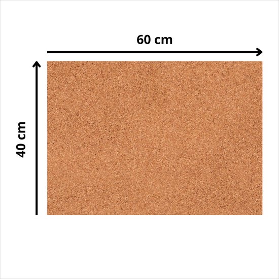 Prikbord kurkplaat 60x40cm, decoratieve kurkwand van vilt Prikbord kurkplaat 60x40cm, decoratieve kurkwand van vilt
