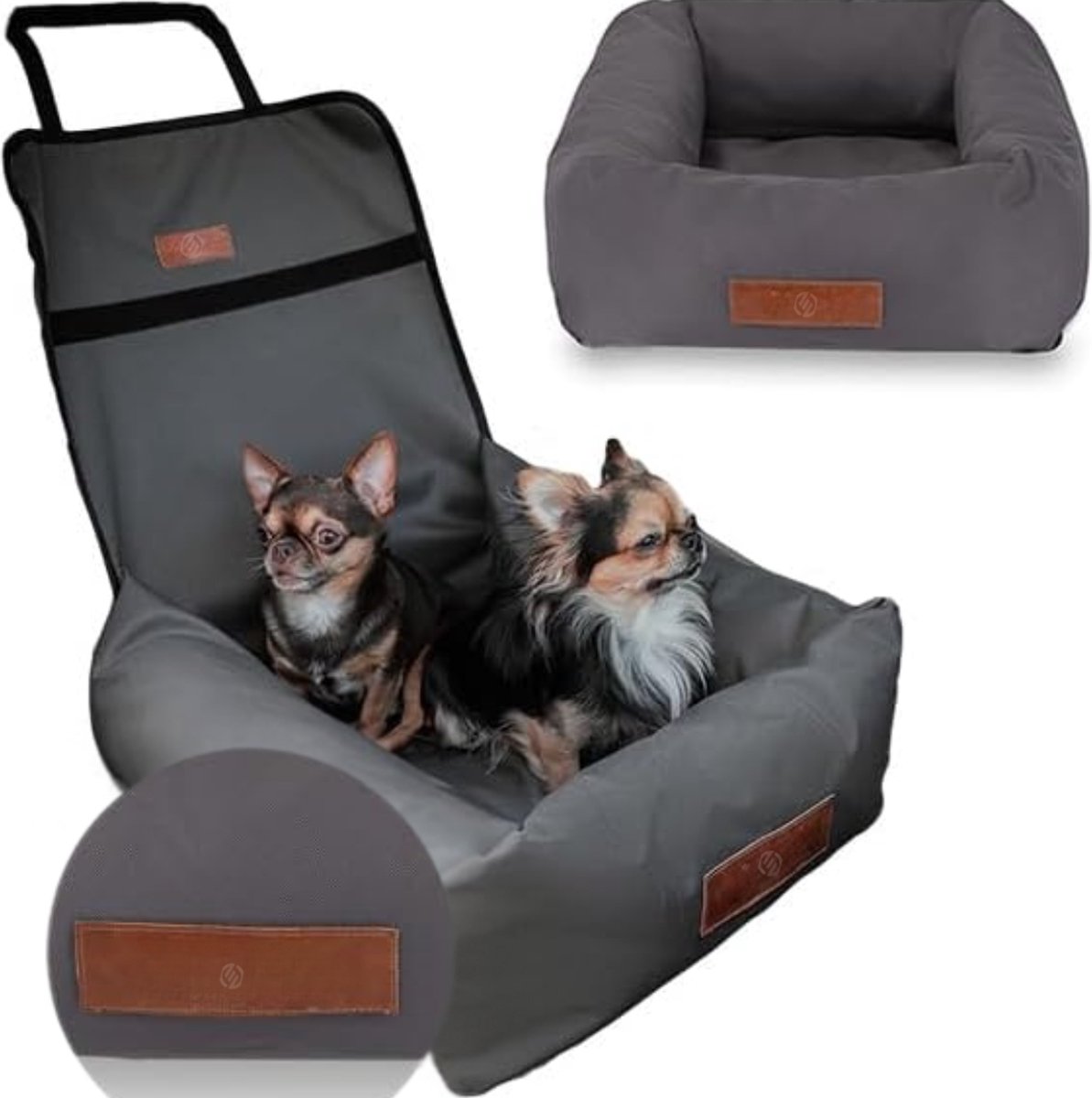 Equivera Hondenmand Auto Met Gordel – Hondenmand – Hondenmand Auto – Autostoel Hond – Hondenstoel Auto – Met Gordel