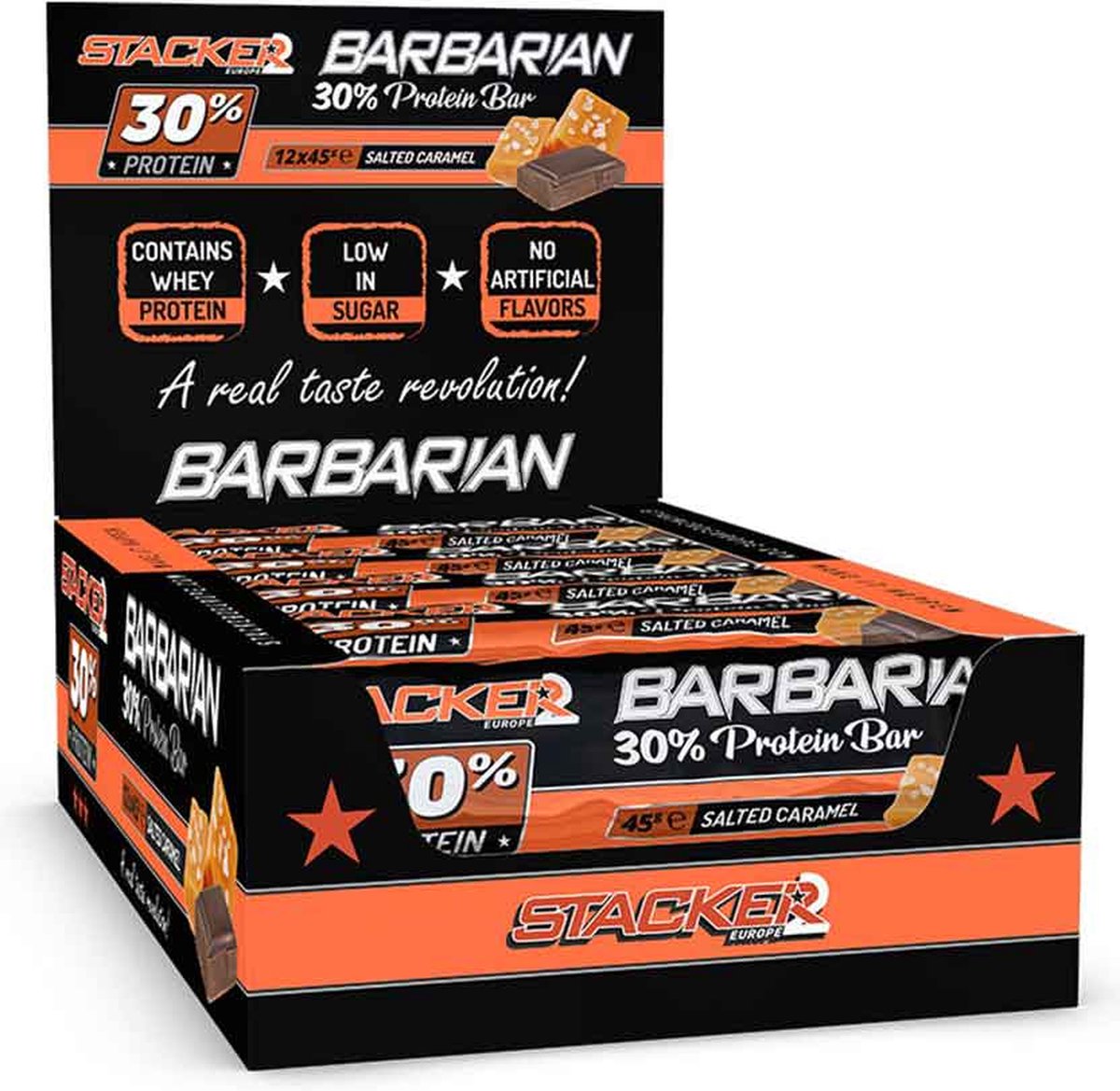 Goedkoopste Barbarian Protein Bar-Salted Caramel - 12 repen