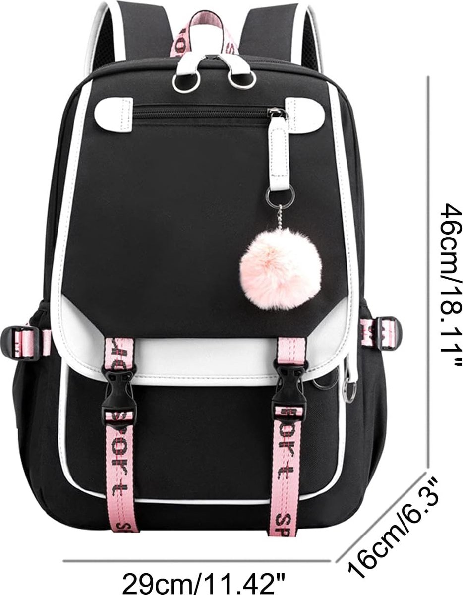FANDARE Ultralichte rugzak, schooltas, schoolrugzak, dames