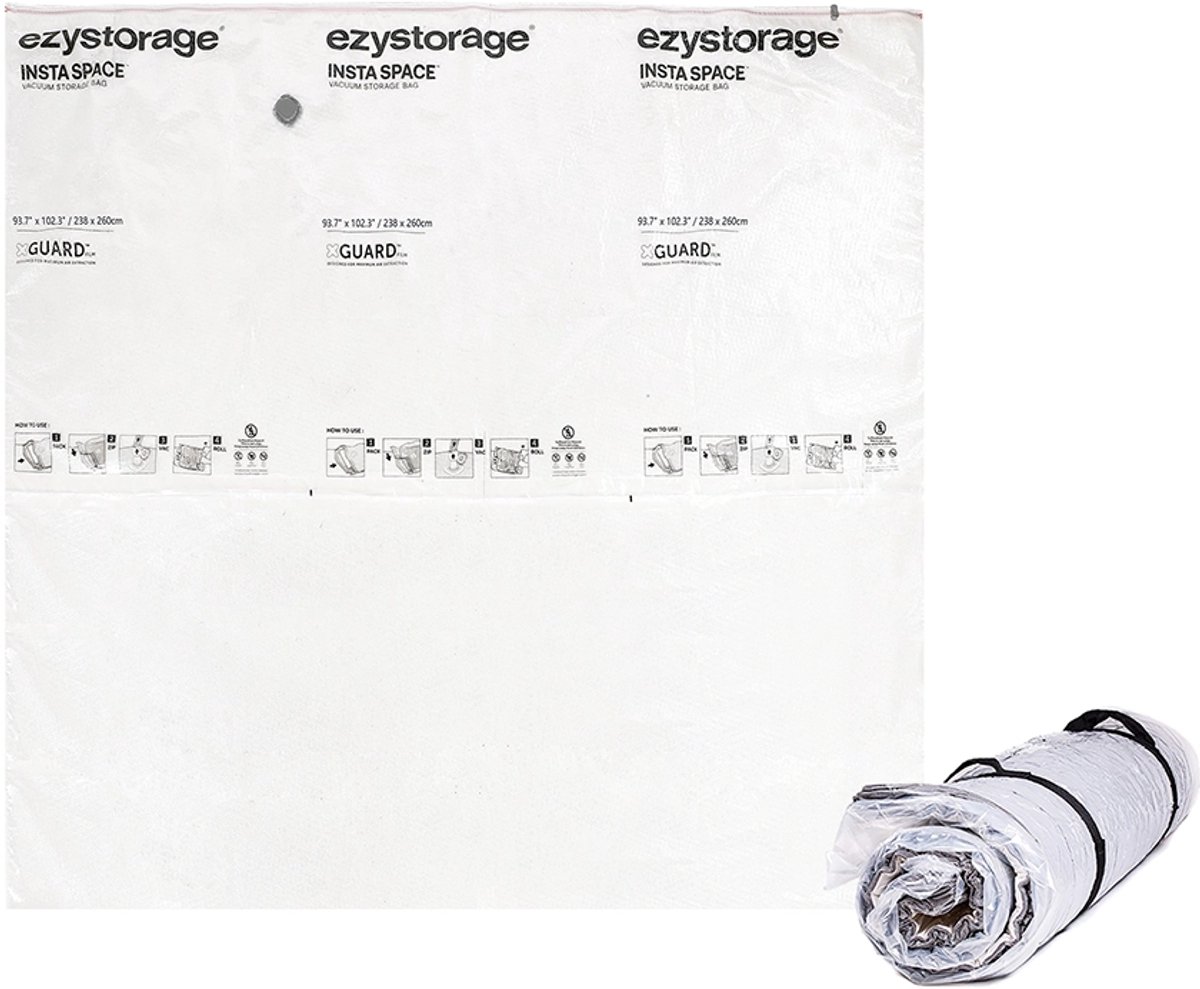 Ezystorage grote vacuümzakken matrastoppers jumbo - Transparant - Luchtdicht