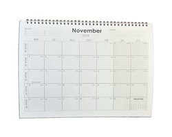 22 maanden bureaukalender - 2025/2026 - 1 maart 2025 t/m 31 december 2026 - A4+ (31x22.5cm) - Enkelzijdig - Spiraalgebonden - Met standaard - 190gms papier