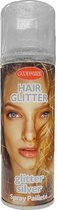 Haarspray of haarverf - kleur zilver - verkleed accessoires - 125 ml - volwassenen en kinderen - carnaval