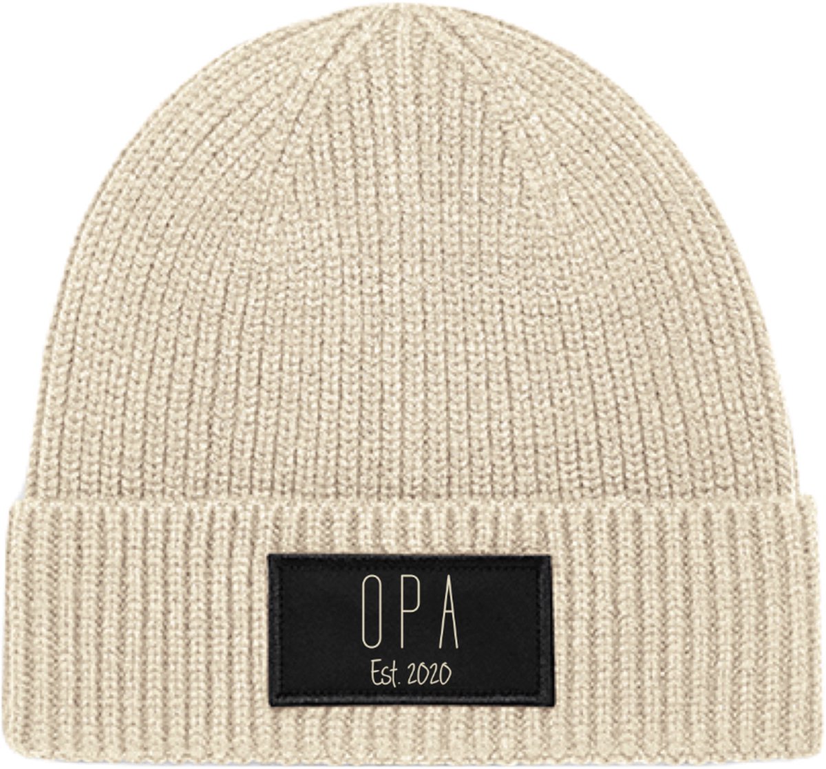Heren muts-verjaardag cadeau voor opa-cadeau voor de allerliefste opa-opa est met eigen jaartal-Beige