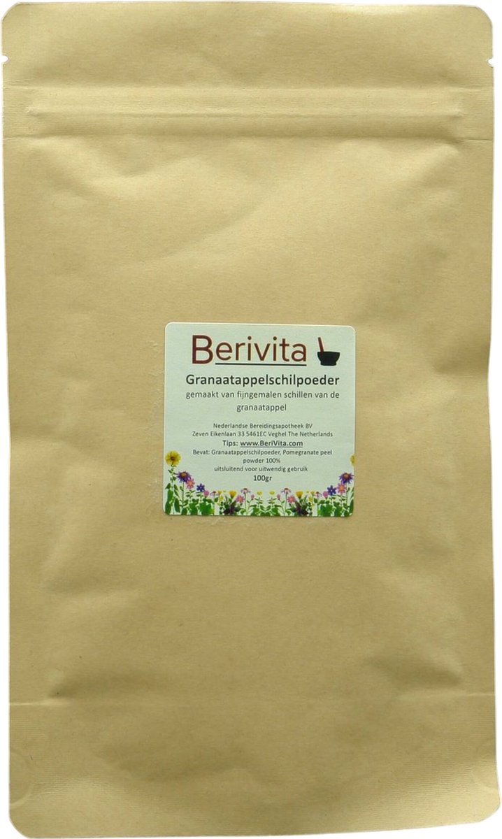 Goedkoopste Granaatappelschil Poeder 100 Zuiver 100gr - Pomegranate Peel Powder - Gezichtmasker en Lichaamspakking