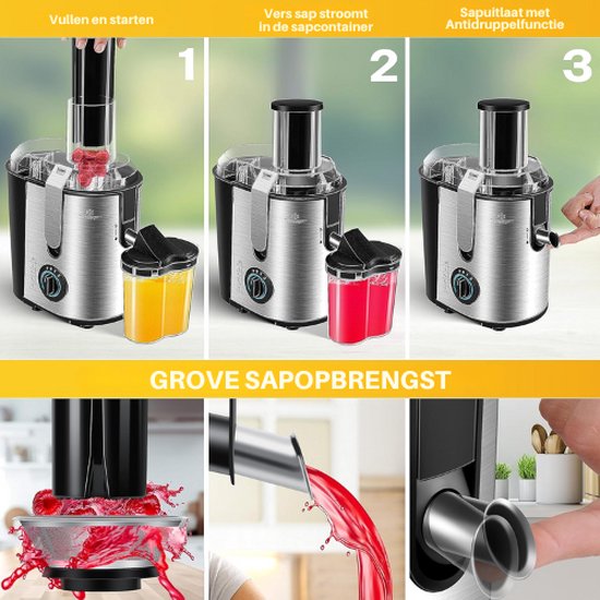 KESSER® Slowjuicer - Sapcentrifuge - Slow Juicer - Sap Centrifuge - Sapcentrifuge Groenten En Fruit - Sapcentrifuge - Slowjuicer Recepten Boek van KESSER® — afbeelding 5