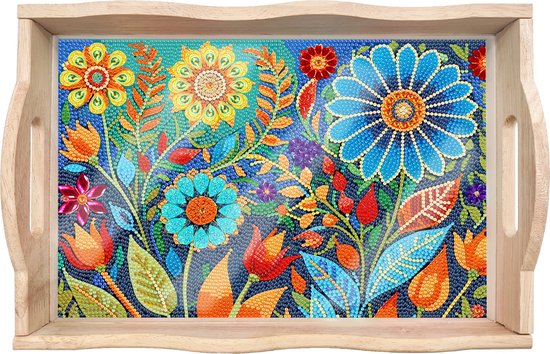 Diamond painting pakket bloemen XL