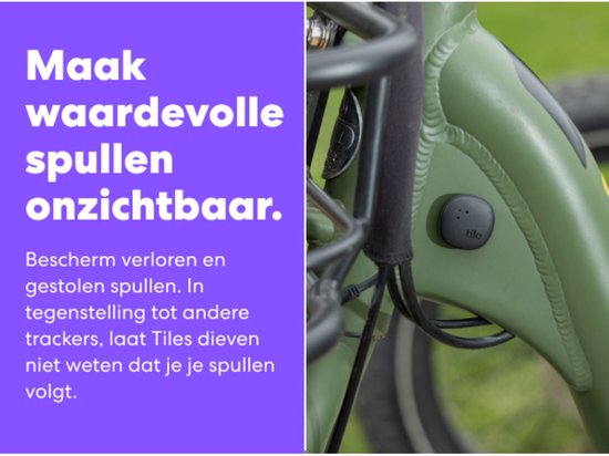 Life360 Tile Sticker - Kleine, krachtige Bluetooth Tracker - Item locator voor Fietsen, Gereedschap, Brillen en meer - Werkt met iOS en Android - 1 stuk (zwart)