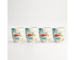 Tokyo Design Studio - Kawaii - Goudvis - Theekopje - 4 stuks - 7x8cm - 170ML