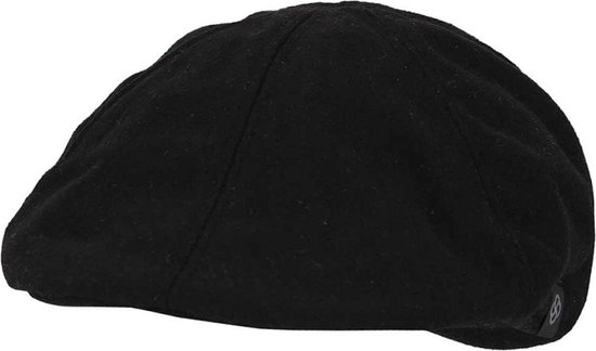 Lipodo Flatcap pet heren - muts in eenheidsmaat (55-60 cm) - pet van 100% katoen - zwart / beige, olijf, rood, zwart, 55/60 cm