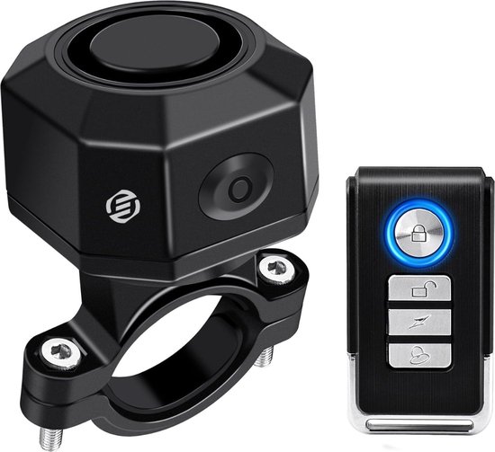 Equivera fietsalarm USB-C oplaadbaar 110 dB waterdicht IP54 met afstandsbediening en instelbare gevoeligheid
