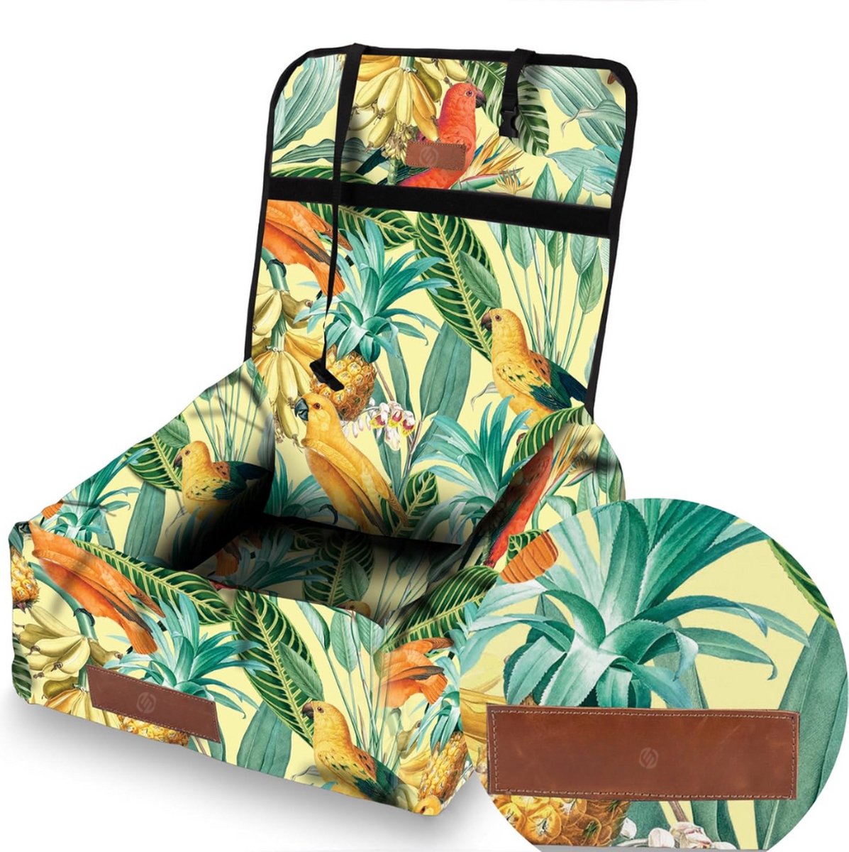 Equivera Hondenmand Auto Met Gordel – Hondenmand – Hondenmand Auto – Autostoel Hond – Hondenstoel Auto – Met Gordel