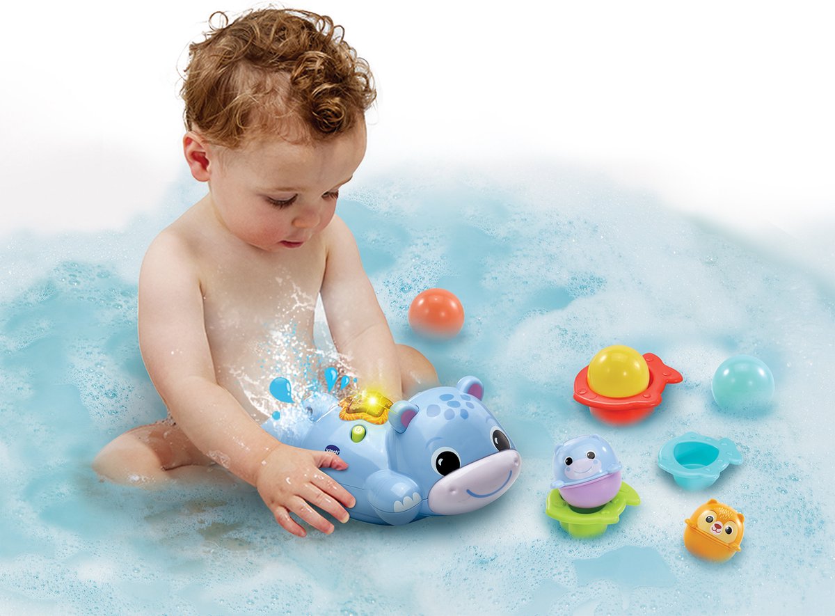 VTech Spetter & Zing Nijlpaardje - Badspeelgoed - Inclusief 8 badspeeltjes - Speelgoed 1 tot 6 jaar — afbeelding 4
