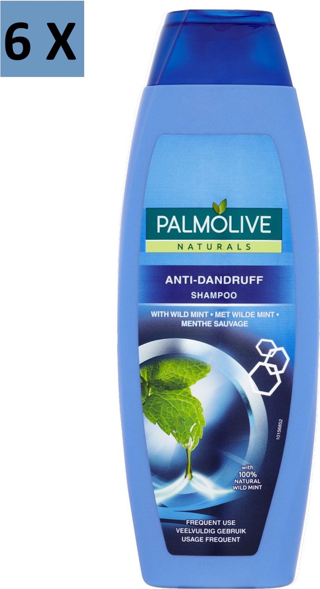 Palmolive Shampoo - Anti Roos - Met Wilde Mint - 6 x 350ml - Voordeelverpakking