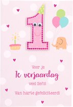 Cartes numérotées - Les plus belles Leetijd - Carte d'anniversaire 1 Pour ton anniversaire beaucoup d'amour !...
