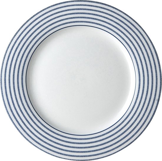 Laura Ashley Blueprint Collectables Borden - Plat - Ø 23cm - Candy Stripe Kerst servies Borden