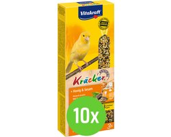 10x Vitakraft Honing/Sesam-Kräcker Kanarie 3in1