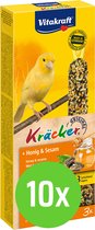 10x Vitakraft Honing/Sesam-Kräcker Kanarie 3in1