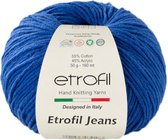 Etrofil Garen Jeans - Indigo No 19- 55% Katoen 45% Acryl- Amigurumi - Haak- en Breigaren