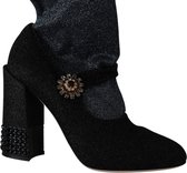 Black Crystal Mary Janes laarsjes schoenen