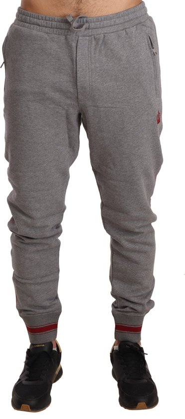 Dolce & Gabbana Blue Gray Stripes Trouser Cotton Pants