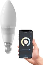 Calex Ampoule Intelligente - Eclairage LED Wifi - E14 - Source de Lumière Intelligente - Dimmable - Lumière Blanc Chaud - 4,5W