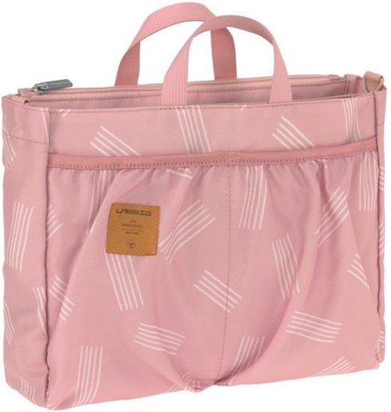 Lässig Verschoonmatje Changing Organizer -Soft Stripes Rose