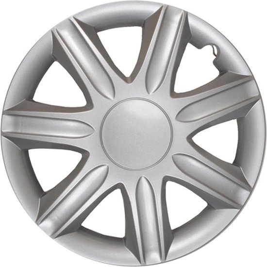 Universele wieldoppen 15'' NRM De Beste zilver 4 stuks Universele wieldoppen 15'' NRM De Beste zilver 4 stuks