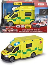 Majorette Grand Series - Mercedes-Benz Sprinter Ambulance BE - Métal - Lumière et Son - 12,5 cm - Véhicule jouet
