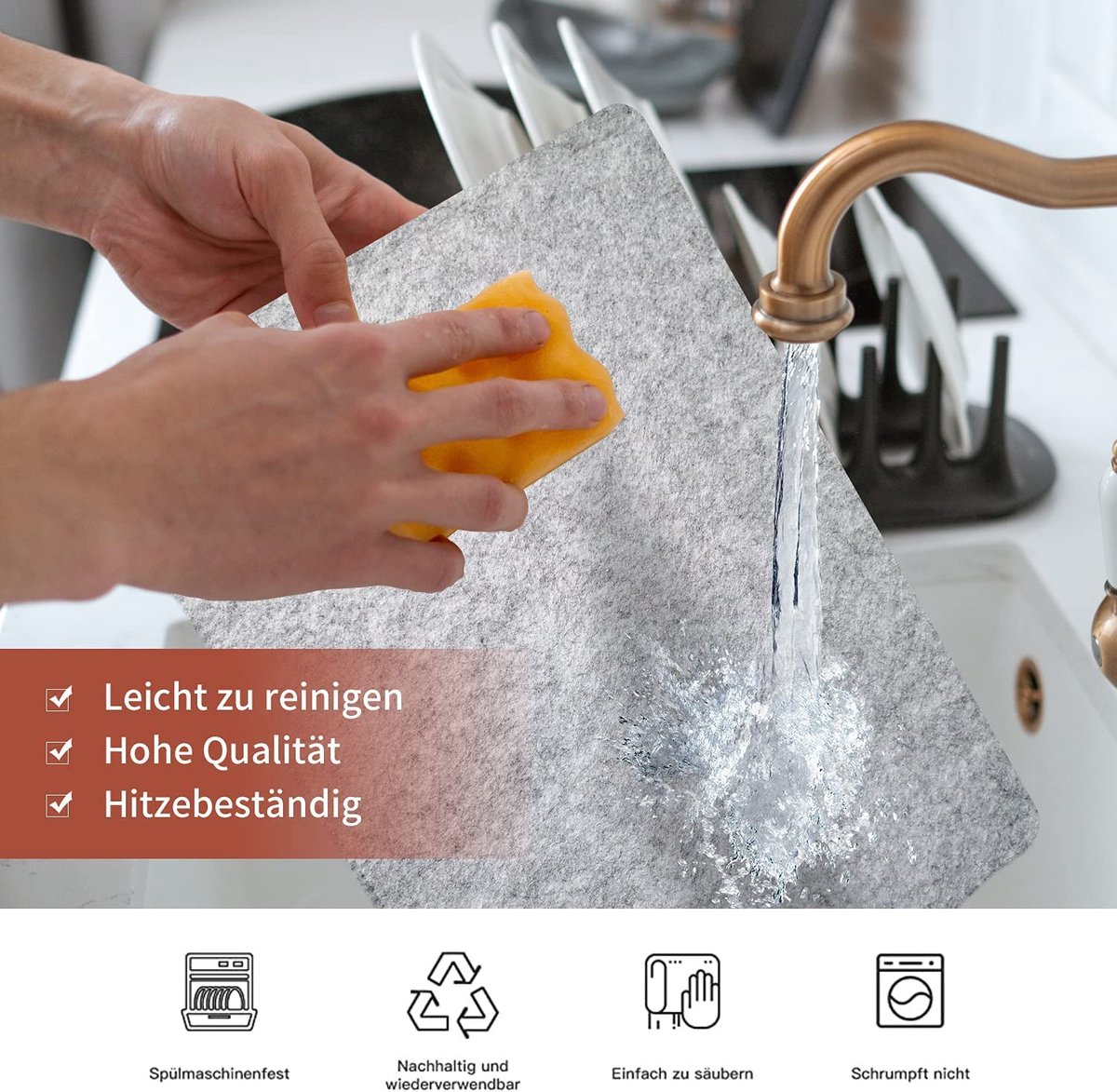 Placemat – Set van placemats – Eetkamer accessoires – Luxe placemats – Tafelen - Hittebestendig - Anti-Slip - Onderlegger – Afneembaar — cadeau in Wonen & Interieur - foto 2