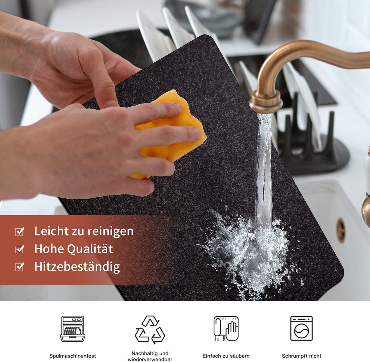 Placemat – Set van placemats – Eetkamer accessoires – Luxe placemats – Tafelen - Hittebestendig - Anti-Slip - Onderlegger – Afneembaar — cadeau in Wonen & Interieur - foto 2