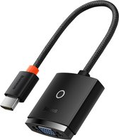 Baseus Lite Series HDMI naar VGA adapter zonder audio (zwart)