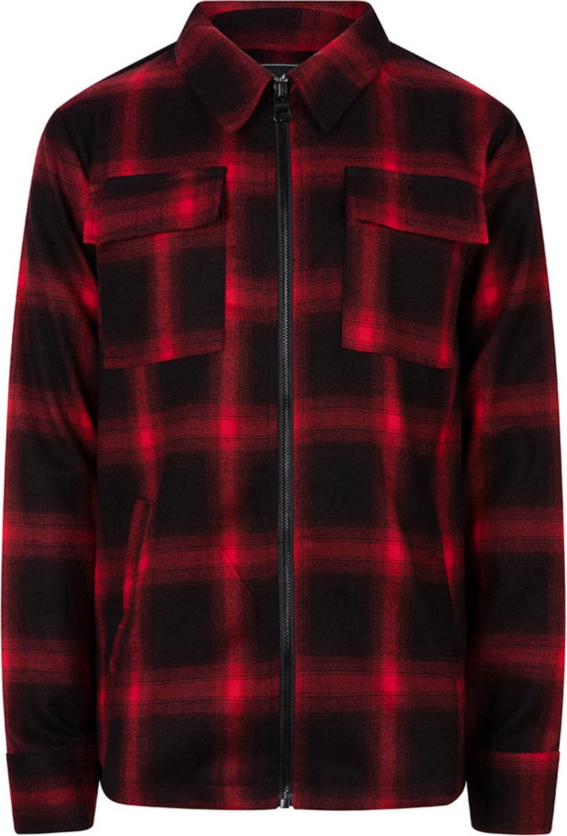 Jongens vest geruit - Vurig rood