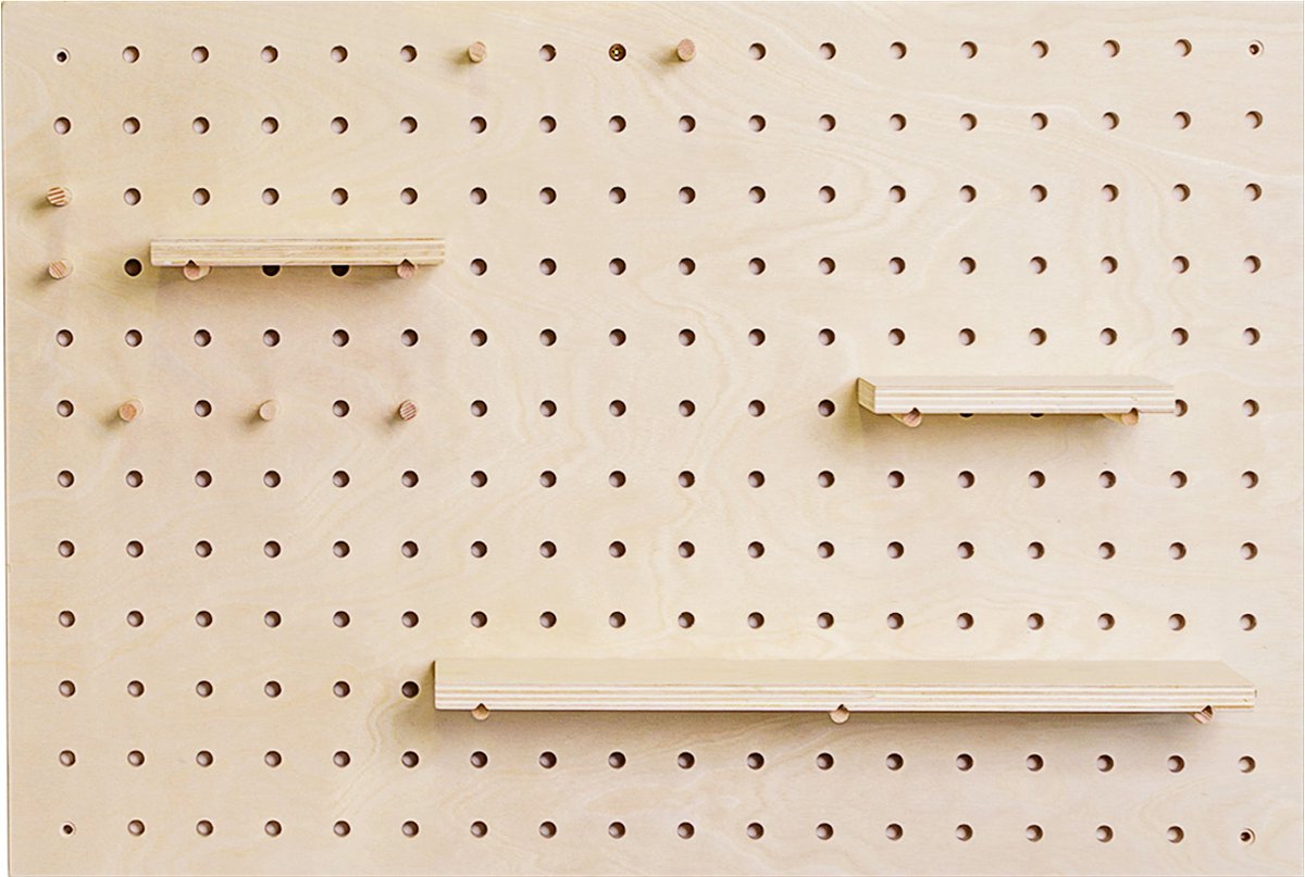 Pegboard-organizer in Rechthoekige Vorm, Afmeting: L60xB10xH40cm
