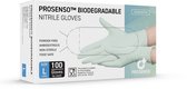 Gant en Nitril Handschoen Prosenso - Biodégradable - Grand - 100 pièces - Blauw