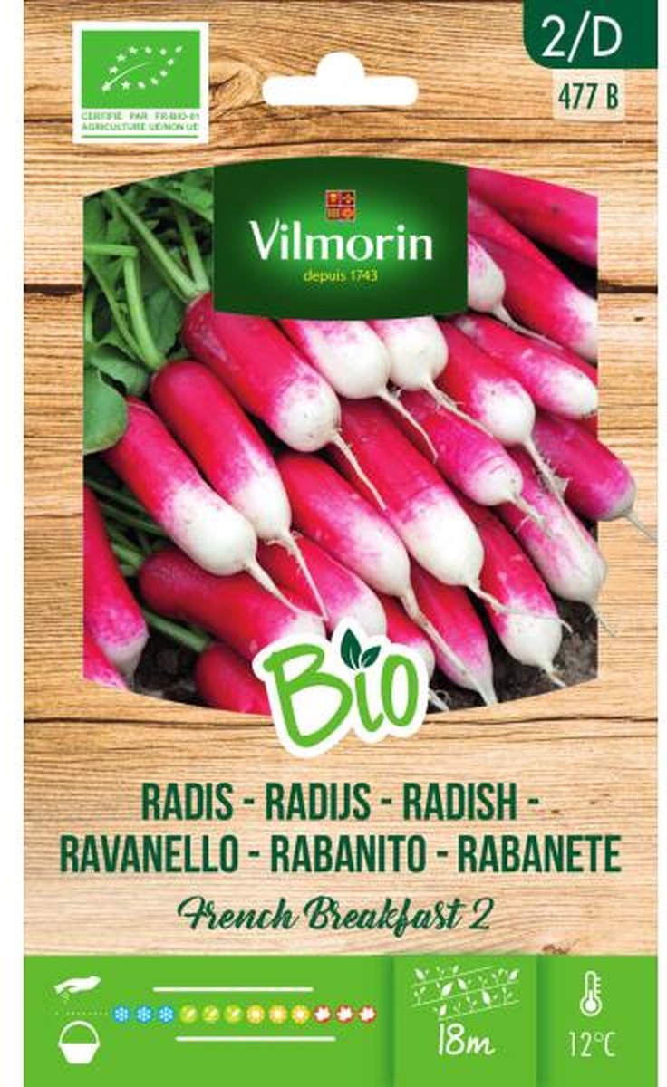 Vilmorin - Radijs French Breakfast 2 BIO - V477B