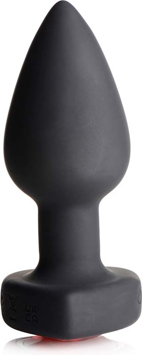 Goedkoopste XR Brands Siliconen Vibrerende Rood Hart - Butt Plug met Afstandsbediening - Klein red