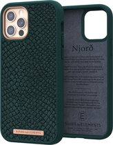 Njord byELEMENTS iPhone 12/12 Pro hoesje - Zalm Leder Case - Groen