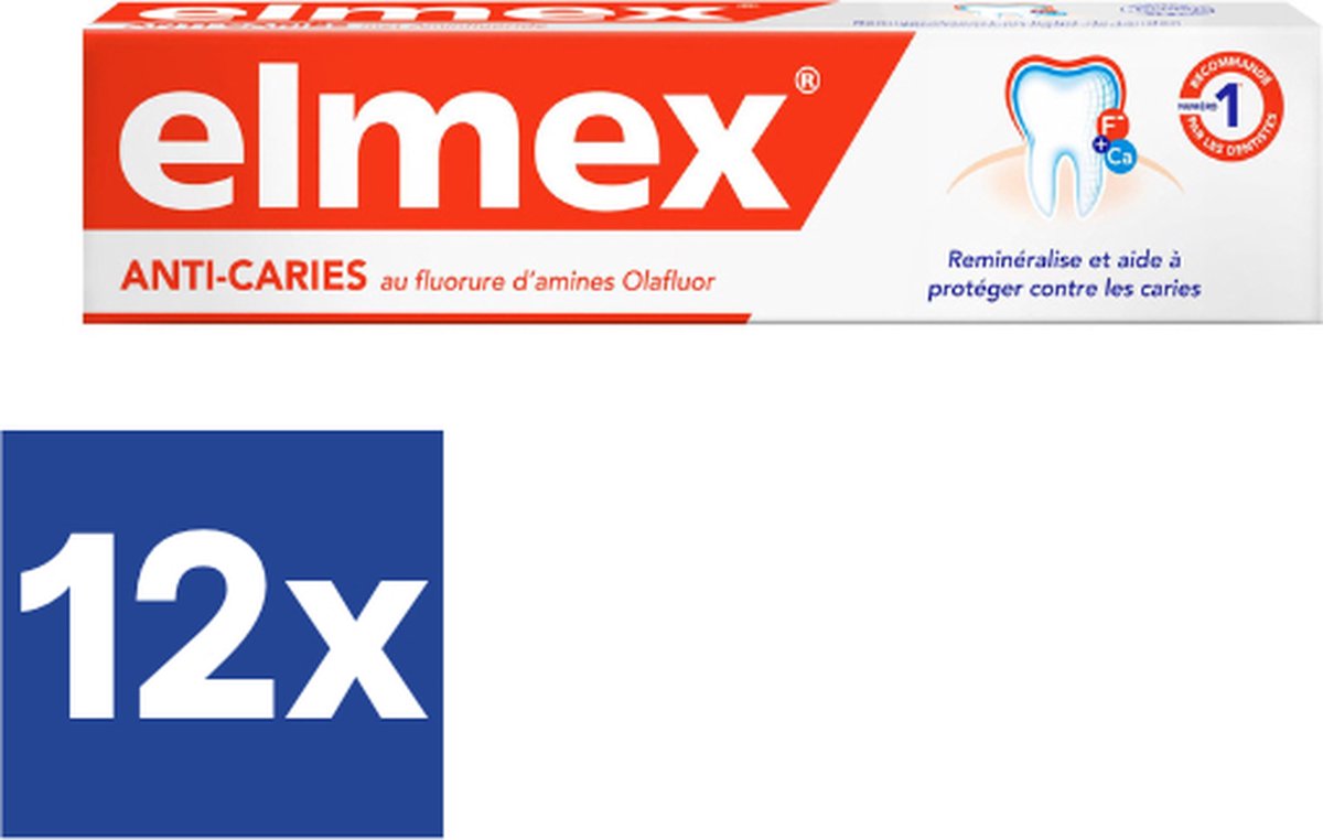 Goedkoopste Elmex Tandpasta Anti-Cariës - Volwassenen - 12 x 75 ml