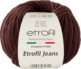 Etrofil Garen Jeans - Bruin No 62 - 55% Katoen 45% Acryl- Amigurumi - Haak- en Breigaren