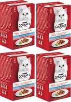 4x Gourmet Mon Petit - Zalm - Kattenvoer - 6x50g