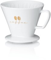 Lot De 2 Filtres à Café En Porcelaine En Forme D'Éventail - Réutilisables Blanc