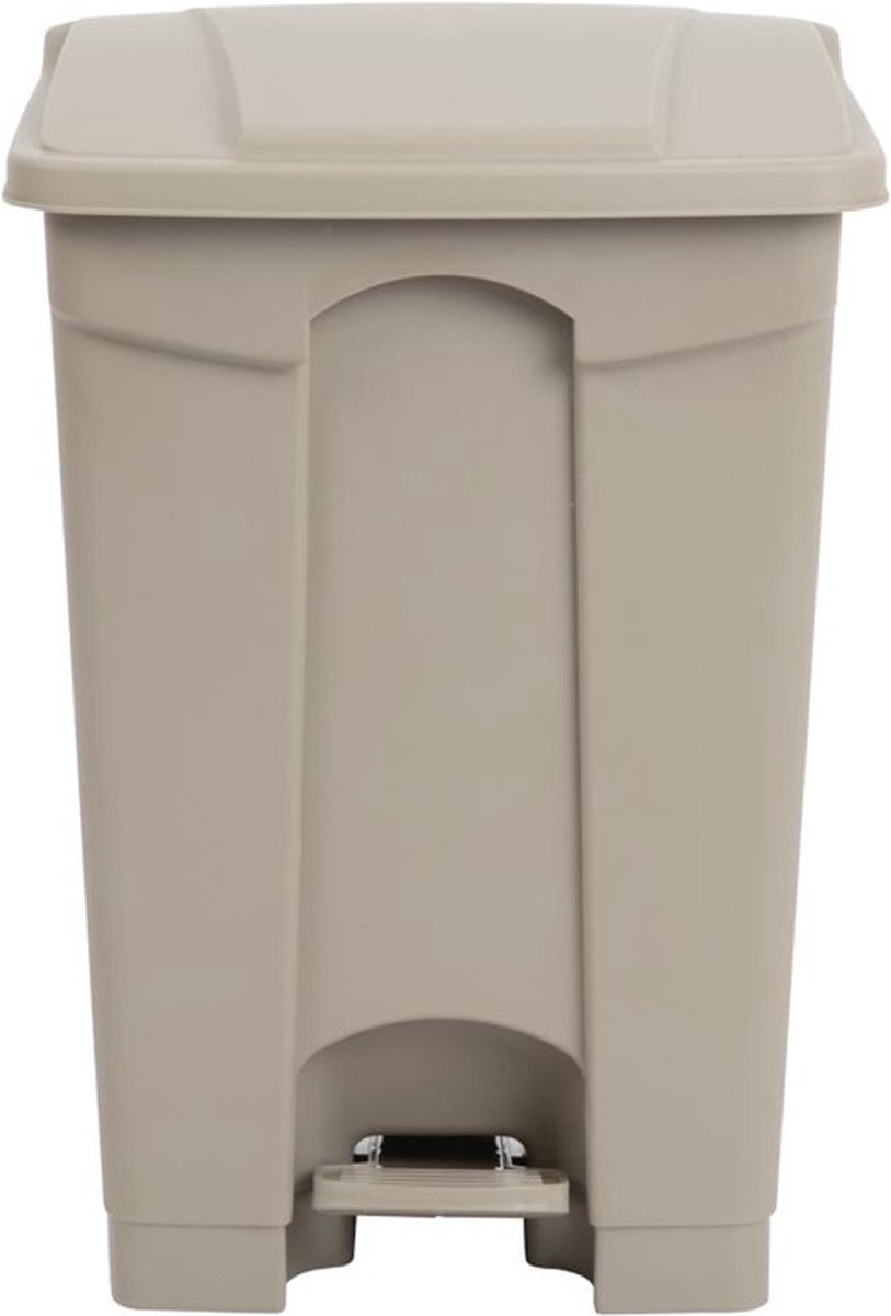 Jantex Beige pedaal afvalbak 45Ltr
